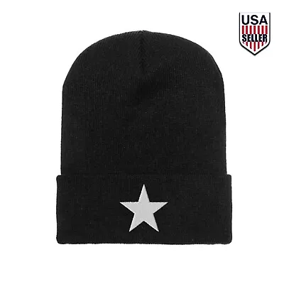 Beanie For Men Bonnie Flag Star Embroidery Winter Hat Women Acrylic Military Cap • $16.99