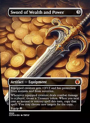 Sword Of Wealth And Power - High Quality Altered Art Custom Cards • $7.99