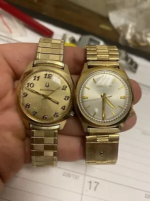 2 ACCUTRON Vintage Automatic Men’s Watches**** Non Running/ Repair • $32