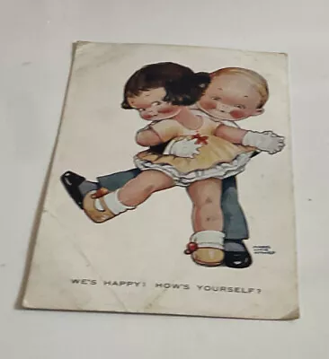 £3 • Buy Mabel L .attwell.signed.we's Happy . Original Postcard.