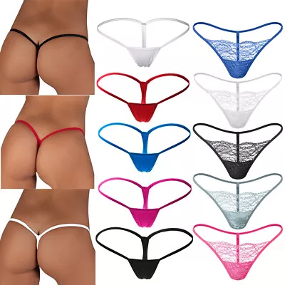 5 Pack Womens Sexy Underwear Panties Micro Mini Thong G-String Lingerie Panty • $6.64