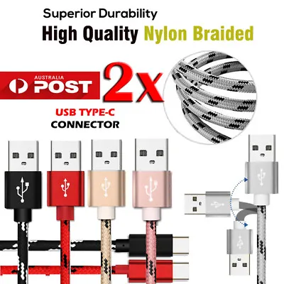 2x Strong USB Type-C 3.1 USB-C Data Sync Charger Cable For Samsung Galaxy Note 8 • $4.99