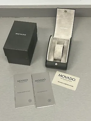 Nice Movado Luxury Wrist Watch Display Box With Warranty Card & Booklets • $68