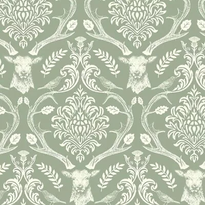 £10.49 • Buy Arthouse Stag Damask Sage Green Wallpaper 923706