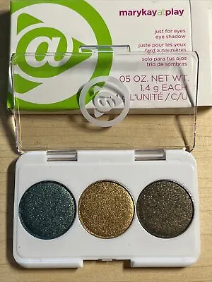 Mary Kay AT PLAY Just For EYES - Eye Shadows ~ Shimmery TRIO ~ Green Tan Brown • $8.95