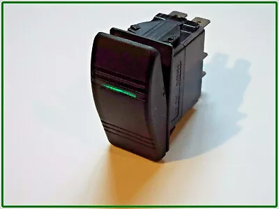 Carling Tech. Lighted MOMENTARY Switch 20A 12V  6 PIN GREEN MARINE RV CAMPER  • $12.49