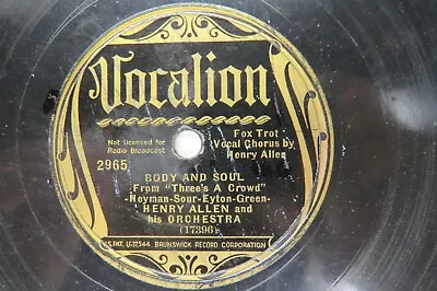 Henry Allen & Orch. - VOCALION 2965 - Body And Soul & Rosetta • $10