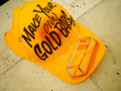 Make Your Own Gold Bars Hat - Yellow Custom Painted • $29.95