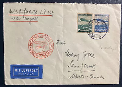 1936 Frankfurt Germany Hindenburg Zeppelin LZ129 Cover To Sunnybrook Canada • $84.99