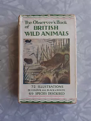 £4.99 • Buy Observer's Book Of British Wild Animals With Dustjacket