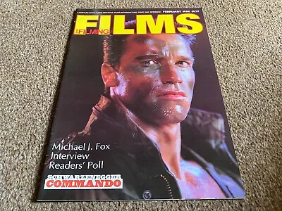 £12 • Buy Films And Filming Magazine 1986 Feb Michael J Fox Arnold Schwarzenegger Commando