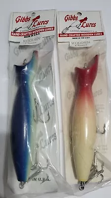 VINTAGE LURES. GIBBS WOODEN LURES - CASTING SWIMMER - 3oz. • $13