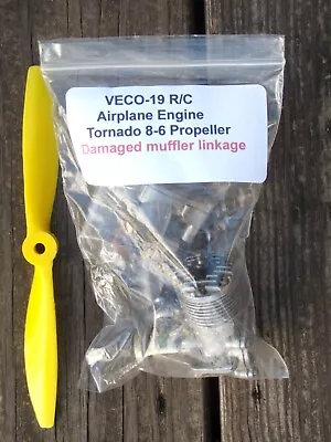 Veco-19 R/C Airplane Engine 8/6 Tornado Prop / Carburetor • $39.99