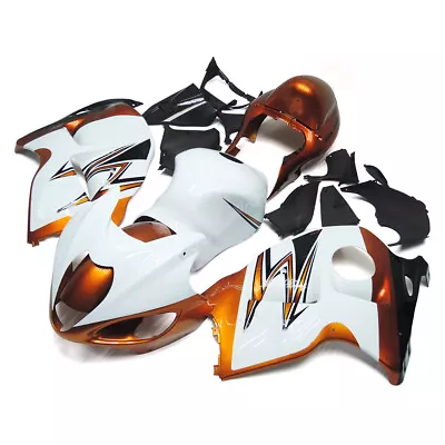 Complete Fairings For GSXR1300 Suzuki Hayabusa 1997 - 2007 Gold White Bodywork • $572.98