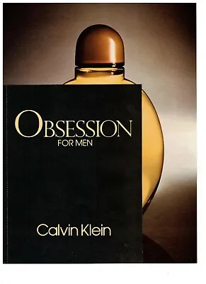 Obsession For Men Calvin Klein Vintage 1990 Print Ad • £8.12