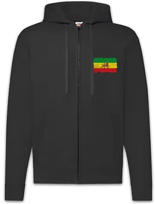 Ethiopia Rastafari Flag Zipper Hoodie Rasta Babylon Irie Ska Reggae Jamaica • £53.94