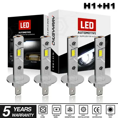 H1 H1 Combo LED Headlight Bulbs Kit High Low Beam 10000LM 6000K Super White • $43.06