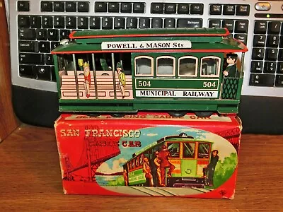 Vintage San Francisco Cable Car Powell & Mason 504 Trolley 7” Original Box • $29.95