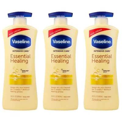 Vaseline Essential Healing Lotion Intensive Care 600ml X 3 • £17.70