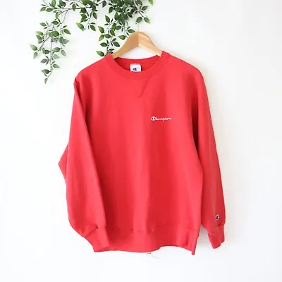 $14.99 • Buy Vintage Champion Crew Neck Red Sweat Shirt Size M Medium