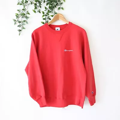 $14.99 • Buy Vintage Champion Crew Neck Red Sweat Shirt Size M Medium