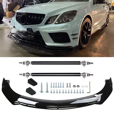 For Mercedes-Benz E-Class W207 Front Bumper Lip Splitter Spoiler Glossy Black • $59.99