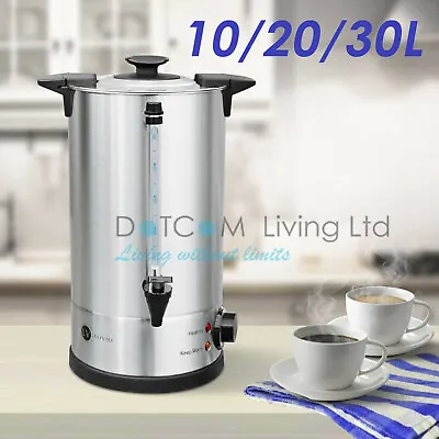 £94.99 • Buy Electric Stainless Steel Catering Water Boiler Tea Urn Commercial 10/20/30 Litre