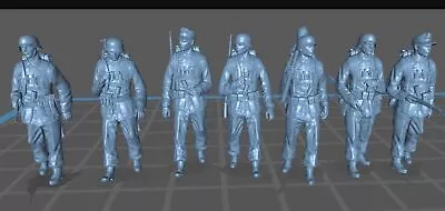 1/144/72/35 German Men Infantry 7pcs Soldier 3D Printed Model *A44 Toy Doll • $14.20