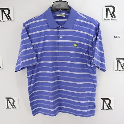 Mens PGA Augusta Nationals Golf Shop Masters Polo Shirt Size L Large Blue Cotton • $20.83
