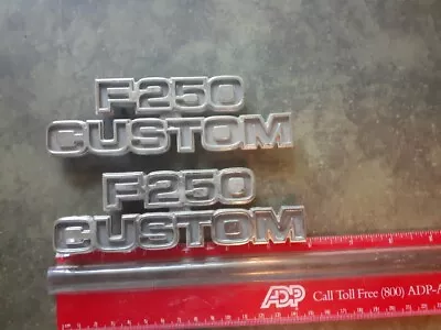 Vintage FORD F250 Custom D7TB16702FWC Emblem Badge Pair OEM With Pins • $19.99