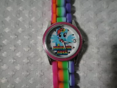 My Little Pony Rainbow Dash Watch W/ Rubber Wrist Band By Hasbro MLPAQ138 • $17.99