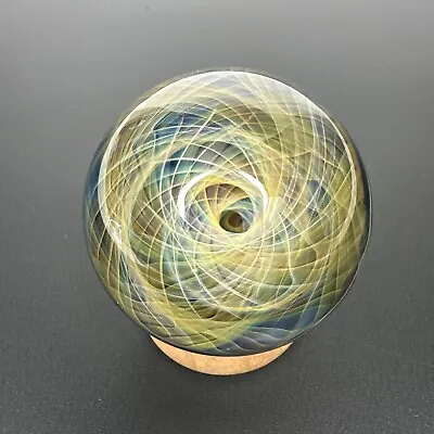 Handmade Contemporary Art Glass Marble 1.91  Densely Fumed Atomic Vortex SIGNED! • $229.99