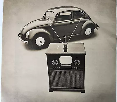 Volkswagen Bug Television TV VW Vintage 1971 Ad Magazine Print Auto Rabbit Ears • $12.59