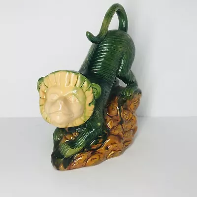 Vintage Majolica Monkey Holding Rock • $99.99