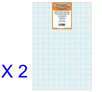 20 New Sheets Clearprint Drafting & Design Fade-Out Vellum 16lb White 11 X17  • $17.83