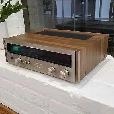 Onkyo T-4055 Solid State AM-FM Stereo Tuner Bronze Face Wood Grain Vintage Audio • $74.97