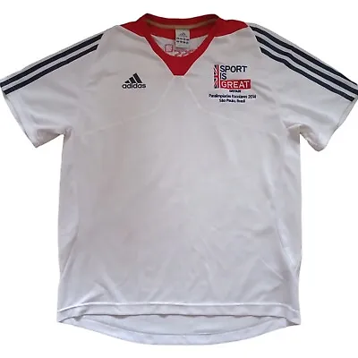 £4.24 • Buy Mens Adidas Team GB T-Shirt Paralympic School Games Brazil 2014 40 / 42