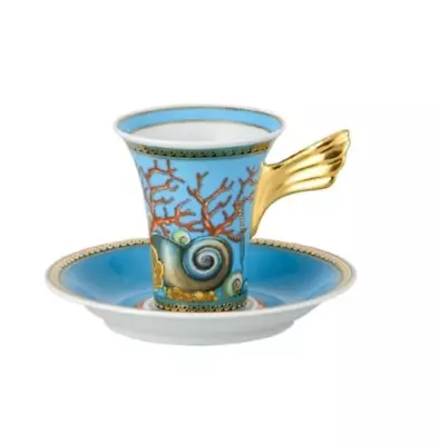 Versace Rosenthal Les Tresors De La Mer Espresso Cup &Saucer-Official VERSACE • $245