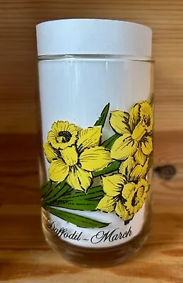 $8.99 • Buy Vintage Brockway Flower Of The Month Daffodil March Tumbler Glass