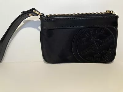 Ralph Lauren Black Wristlet Wallet Nylon With Embroidery Logo Used • $8