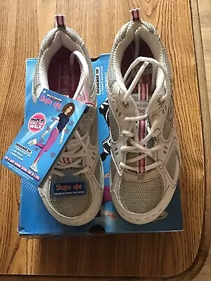 Skechers Shape Ups Women's Size 7.5 White /Silver/Pink • $75