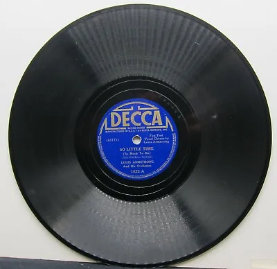 $9.88 • Buy Louis Armstrong - Mexican Swing & So Little Time - Decca 78 RPM 1938