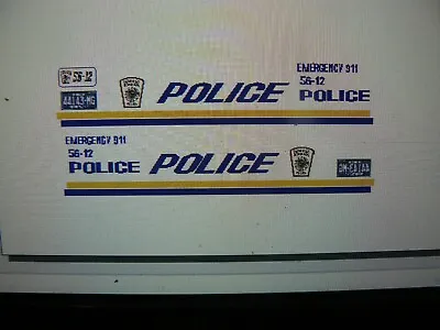 Perkasie Pennsylvania Police Patrol Car Decals 1:18 • $14.59