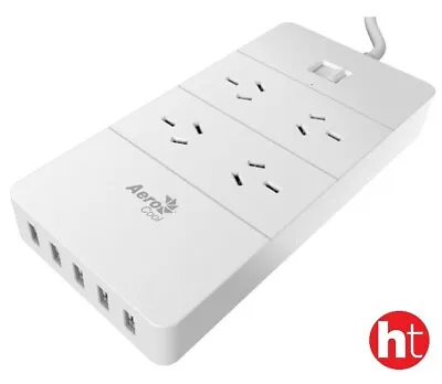 Aerocool ASA QA4A5U2 PowerStrip W/ 4 AC Outlet And 5 USB Charging Ports 5V/2.4A • $29