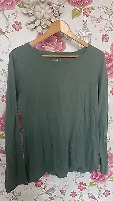 Fat Face Green Women’s Organic T-shirt Size 16 • £5