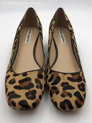 NEW Women's KARL LAGERFELD Cheetah Print 2in. Block Heels - Size 12 • $9.99