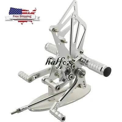 US Silver Rearsets Footpegs Rearset For Suzuki Gsxr 600/750 00-05 GSXR1000 01-04 • $78.99