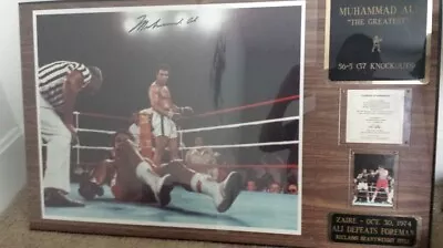Muhammad Ali Autograph 16x20 Vs George Foreman • $1100