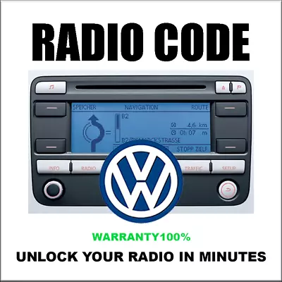 Radio Code Unlock Vw Rcd510 Codes Rcd500 Rcd210 Decode Rns315 49 Fast Service • $5.99