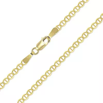 10K Solid Yellow Gold Mariner Necklace Chain 2.5mm 16-26  -Anchor Link Women Men • $166.12